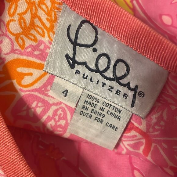 Lilly Pulitzer Vintage Reversible Wrap Skirt 4 Strawberry Barrel of Monkeys - Picture 8 of 8